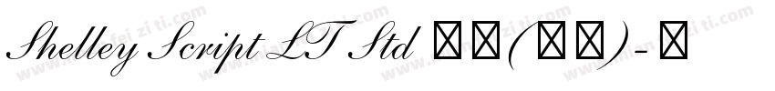 Shelley Script LT Std 普通(西方)字体转换